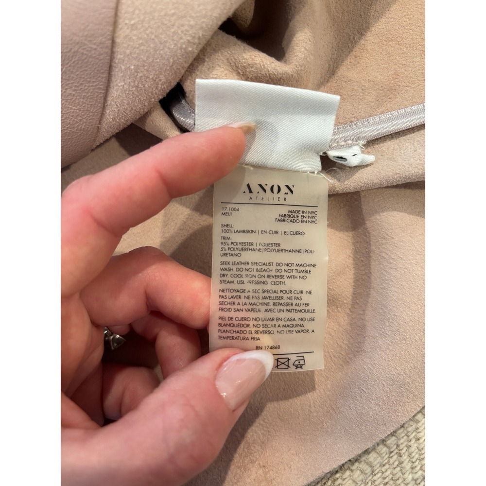 NWT ANON Atelier "MEIJI" Rose Lambskin Leather Tank Top - Small - Picture 5 of 5